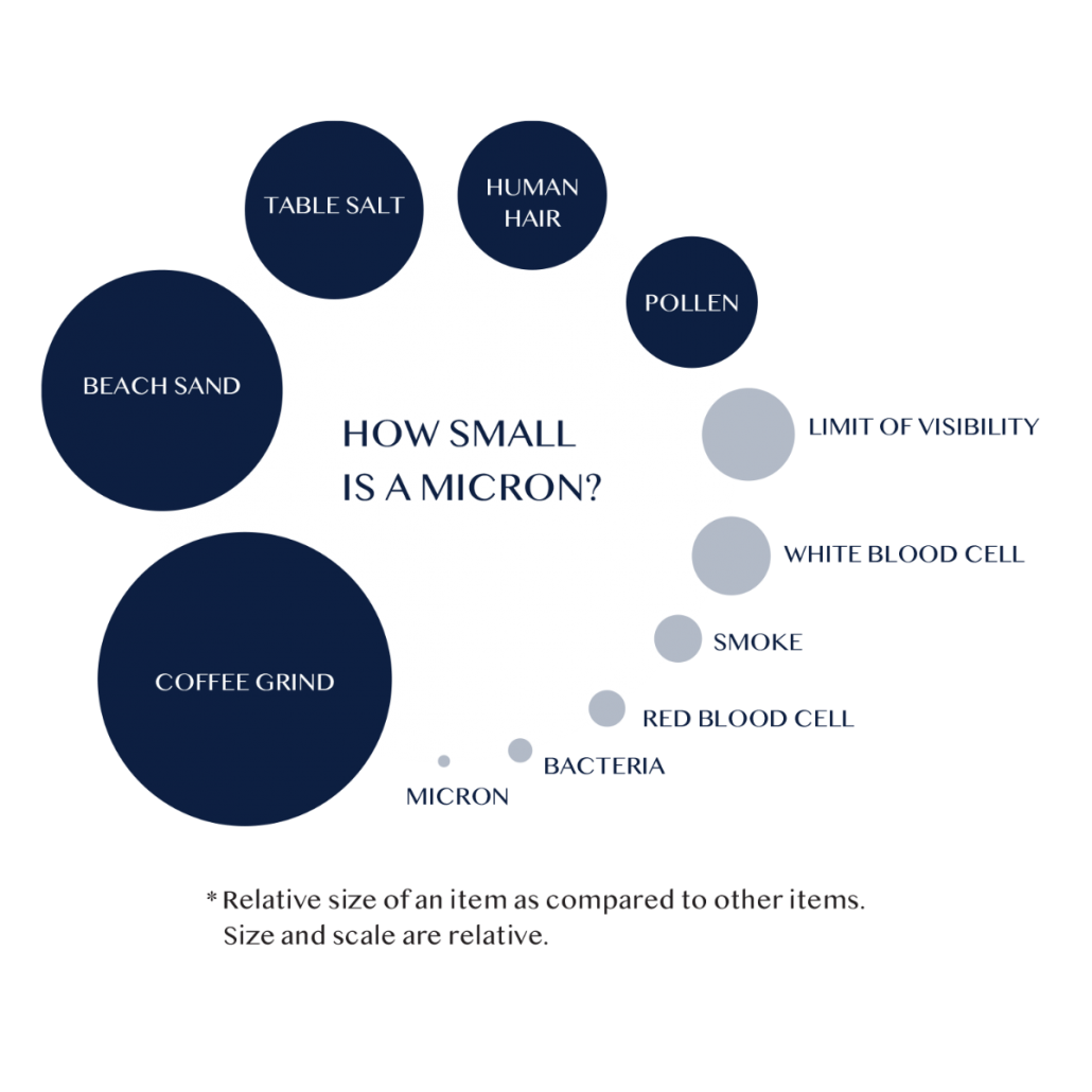 What Is A Micron The Explanation And Size Comparison Infographic 